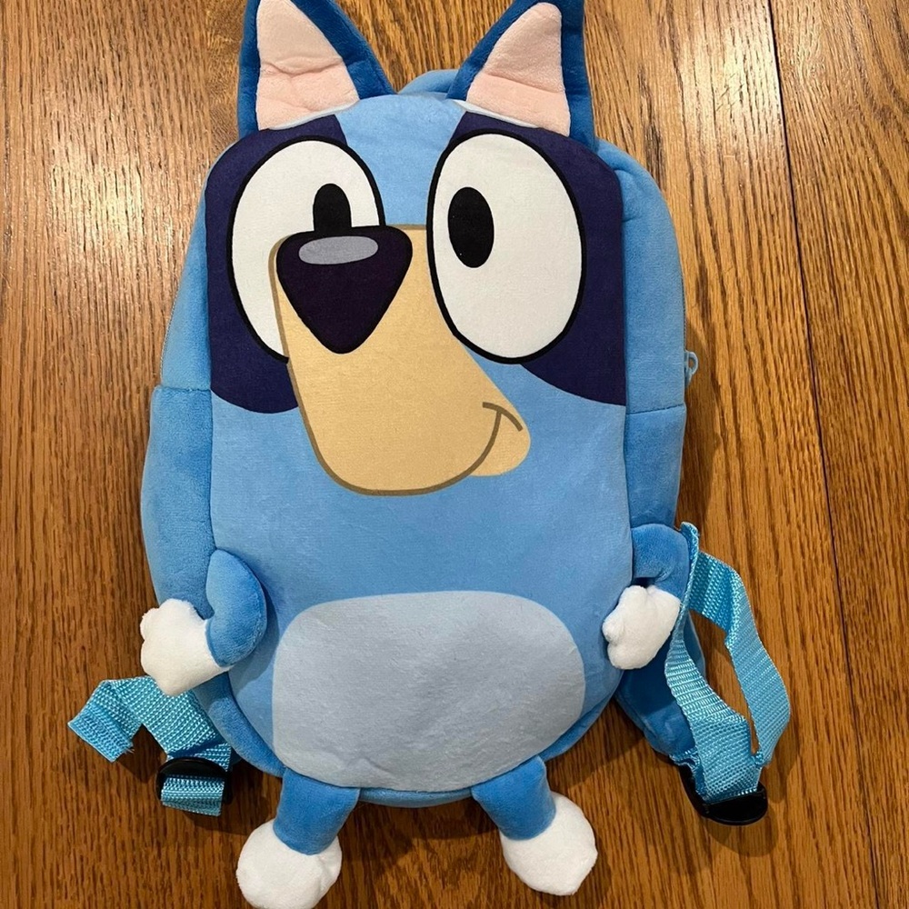 Disney JR Bluey Cartoon Plush Animal Backpack